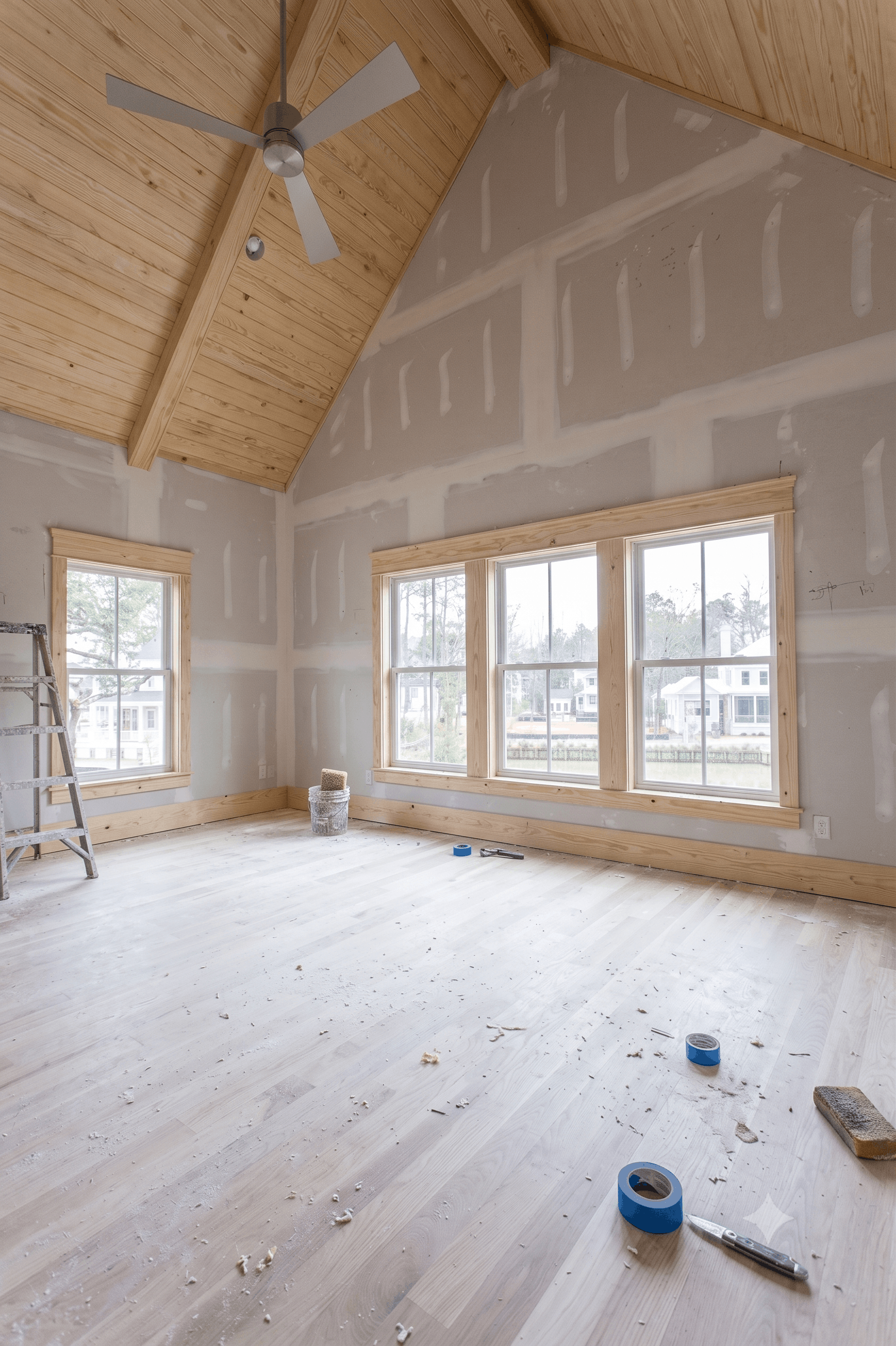 Interior living room before painting